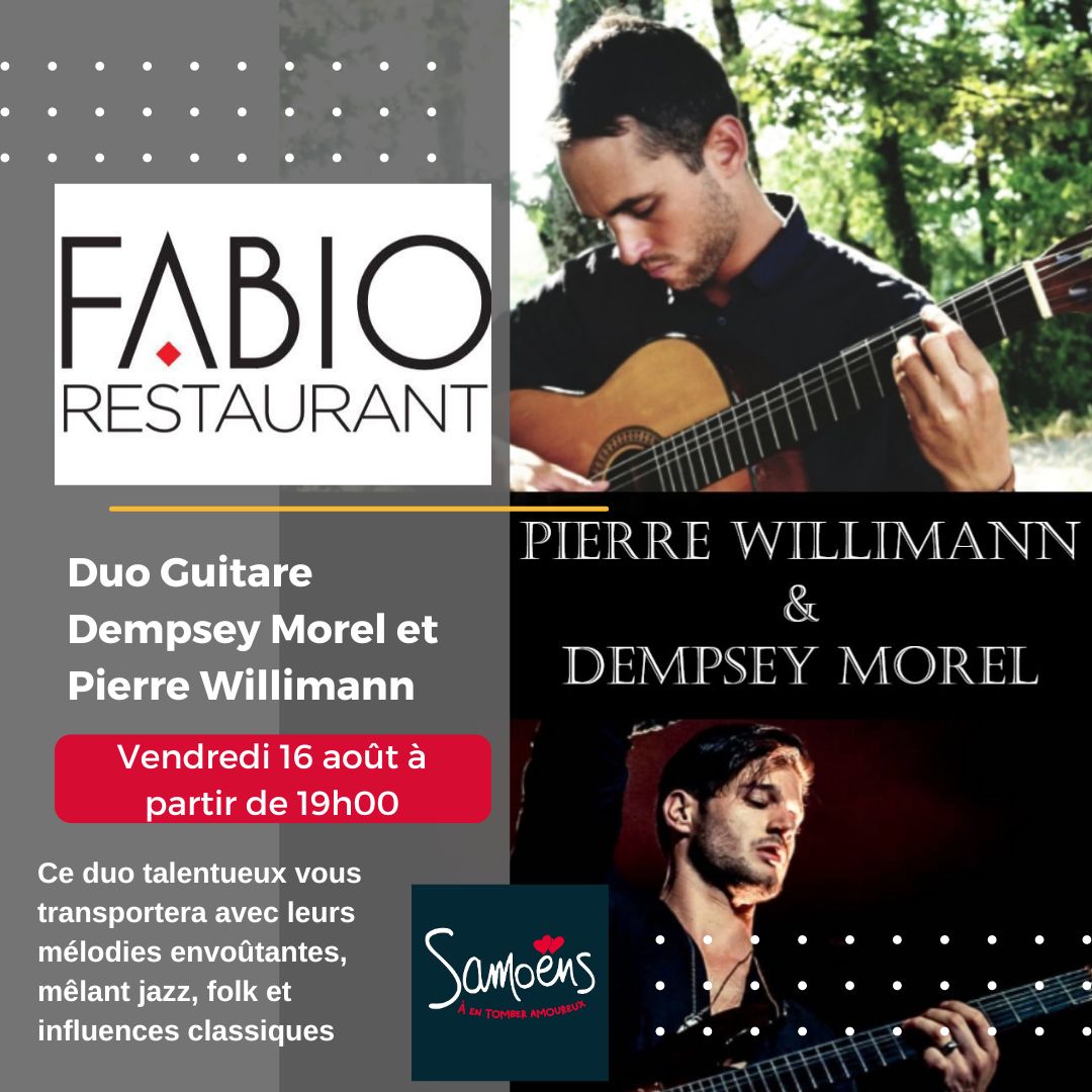 Concert Dempsey & Willimann - Fabio Restaurant Samoens - Aout 2024 - Post Instagram